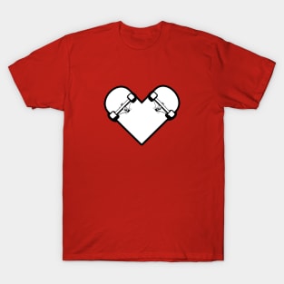 Skateboard Love Heart T-Shirt